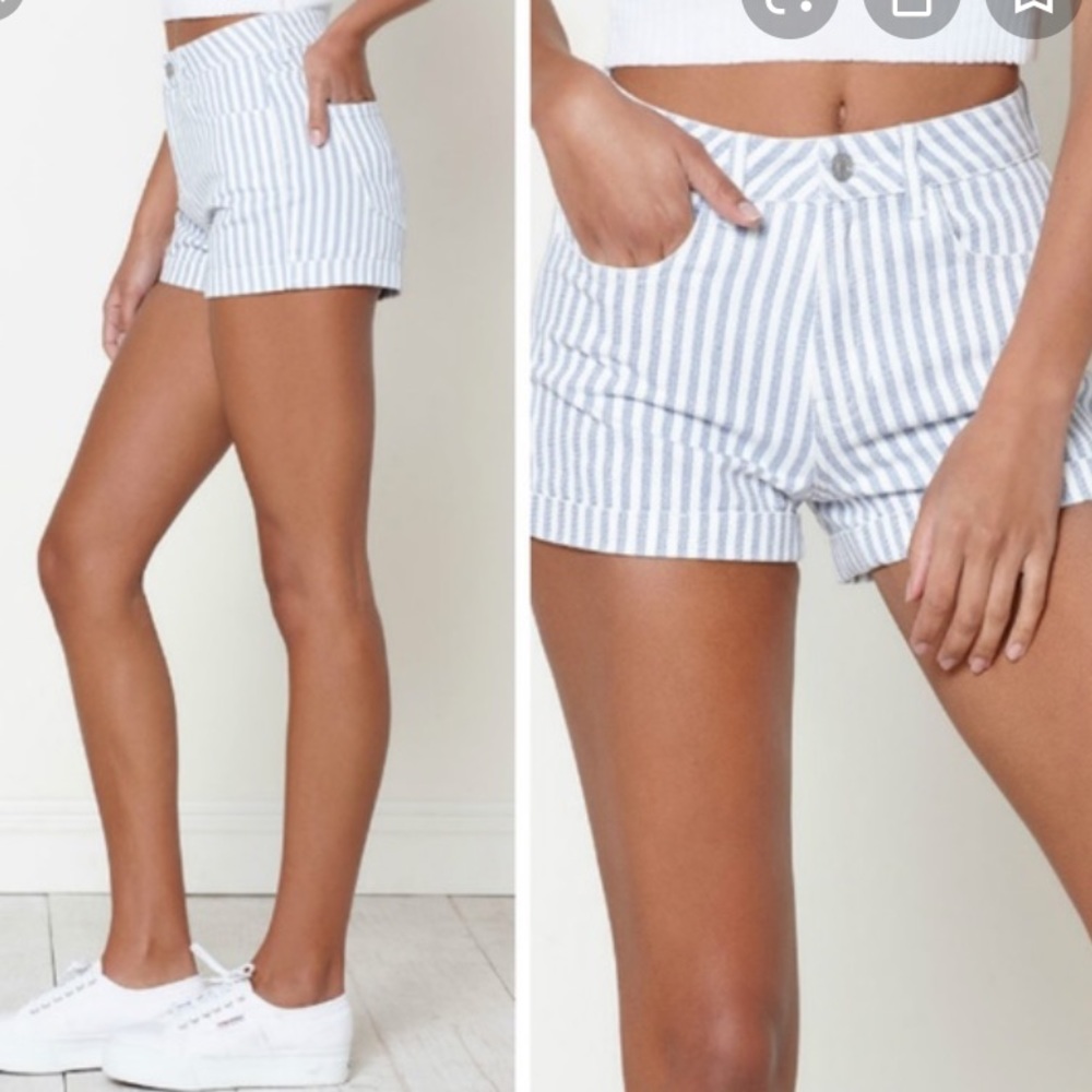 Striped mom shorts